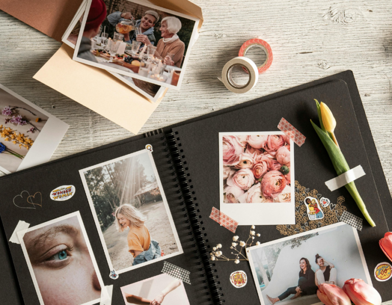 A photo album page How to Talk to Aging Parents Before a Crisis